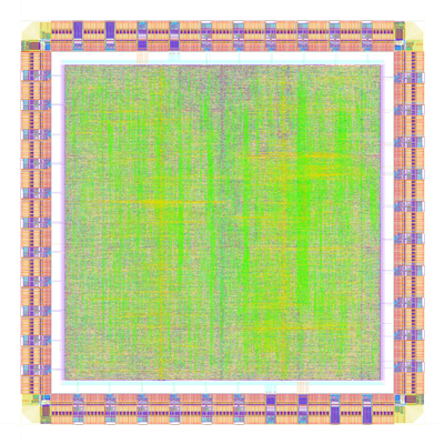 Layout of the ECC cryptoprocessor circuit