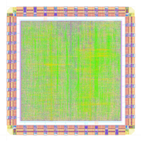 Layout of the ECC cryptoprocessor circuit